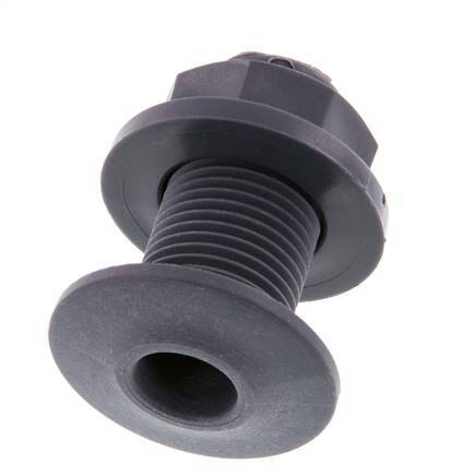 Schroefaansluiting Voor Aftapkranen G1/2'' DN18 Schotdoorvoer Polypropyleen (PP) EPDM 10bar FDA