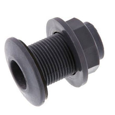 Screw Connection for Drain Cocks G3/4'' DN29.5 Bulkhead Polypropylene (pp) EPDM 10bar (140.5psi) FDA