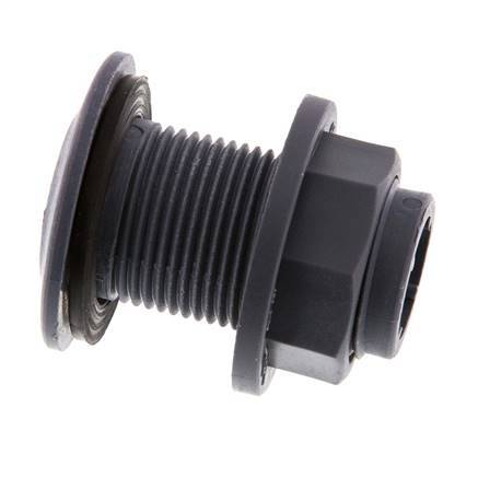 Schroefaansluiting Voor Aftapkranen G3/4'' DN29.5 Schotdoorvoer Polypropyleen (PP) EPDM 10bar FDA