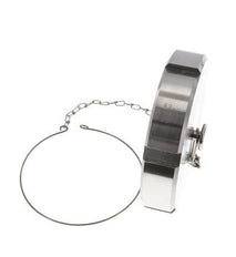 Cap Nut Rd130 X 1/4'' DN 100 Stainless Steel 1.4404 NBR DIN 11851 FDA 21 with Chain