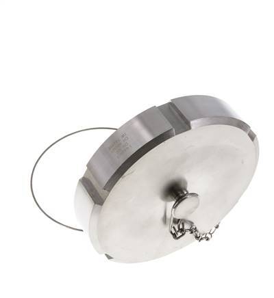 Cap Nut Rd130 X 1/4'' DN 100 Stainless Steel 1.4404 NBR DIN 11851 FDA 21 with Chain