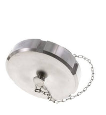 Blindwartel Rd130 X 1/4'' DN 100 RVS 1.4404 NBR DIN 11851 FDA 21 met Ketting