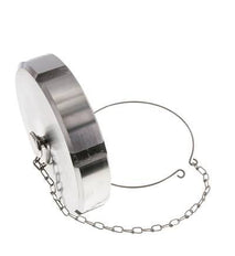 Blindwartel Rd130 X 1/4'' DN 100 RVS 1.4404 NBR DIN 11851 FDA 21 met Ketting