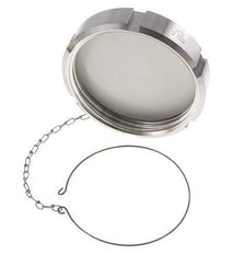 Blindwartel Rd130 X 1/4'' DN 100 RVS 1.4404 NBR DIN 11851 FDA 21 met Ketting