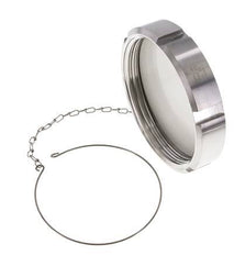 Blindwartel Rd130 X 1/4'' DN 100 RVS 1.4404 NBR DIN 11851 FDA 21 met Ketting