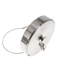 Blindwartel Rd130 X 1/4'' DN 100 RVS 1.4301 NBR DIN 11851 FDA 21 met Ketting