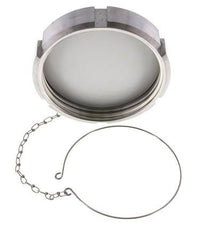 Blindwartel Rd130 X 1/4'' DN 100 RVS 1.4301 NBR DIN 11851 FDA 21 met Ketting