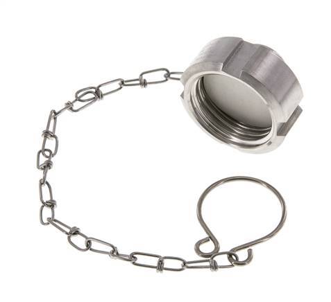 Blindwartel Rd34 X 1/8'' DN 15 RVS 1.4404 NBR DIN 11851 FDA 21 met Ketting