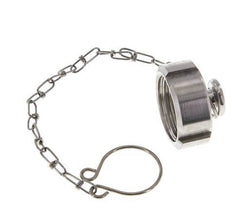 Blindwartel Rd34 X 1/8'' DN 15 RVS 1.4404 NBR DIN 11851 FDA 21 met Ketting