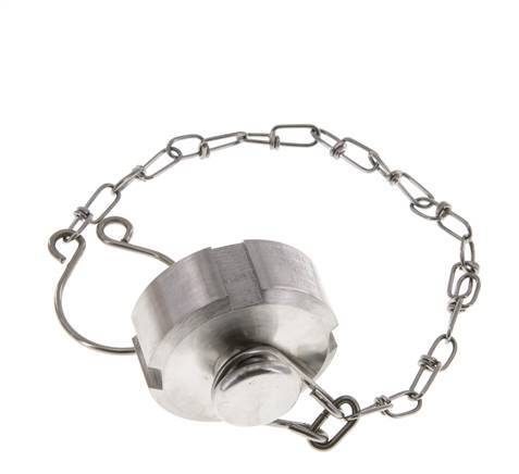 Blindwartel Rd34 X 1/8'' DN 15 RVS 1.4404 NBR DIN 11851 FDA 21 met Ketting