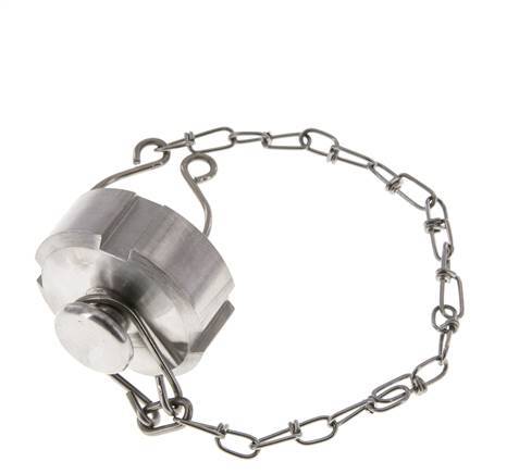 Blindwartel Rd34 X 1/8'' DN 15 RVS 1.4404 NBR DIN 11851 FDA 21 met Ketting