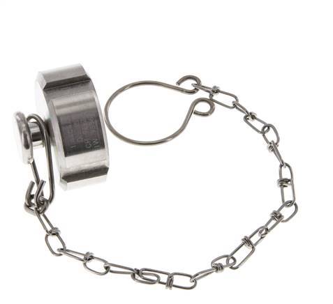 Blindwartel Rd34 X 1/8'' DN 15 RVS 1.4404 NBR DIN 11851 FDA 21 met Ketting