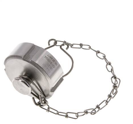 Blindwartel Rd44 X 1/6'' DN 20 RVS 1.4404 NBR DIN 11851 FDA 21 met Ketting