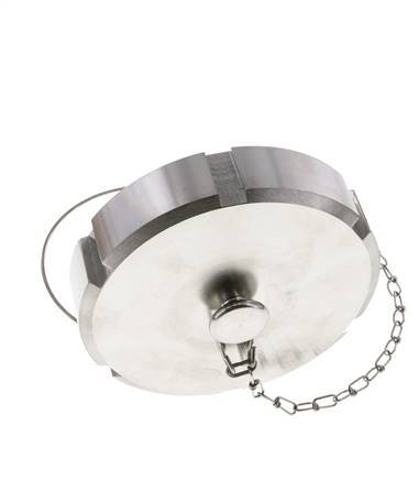 Blindwartel Rd110 X 1/4'' DN 80 RVS 1.4301 NBR DIN 11851 FDA 21 met Ketting