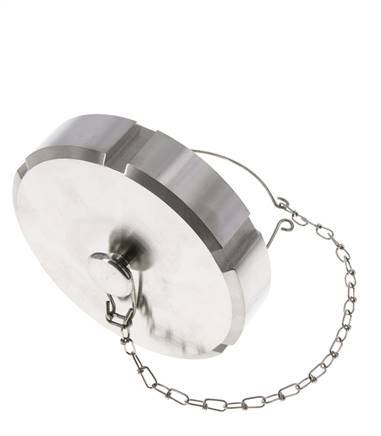 Blindwartel Rd110 X 1/4'' DN 80 RVS 1.4301 NBR DIN 11851 FDA 21 met Ketting