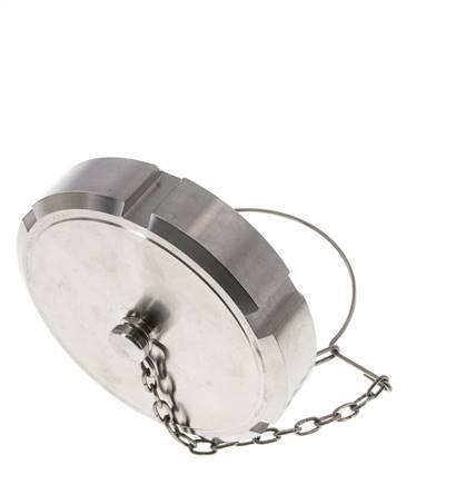 Blindwartel Rd95 X 1/6'' DN 65 RVS 1.4301 NBR DIN 11851 FDA 21 met Ketting