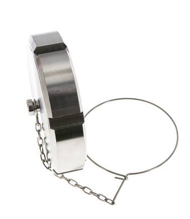 Blindwartel Rd110 X 1/4'' DN 80 RVS 1.4404 NBR DIN 11851 FDA 21 met Ketting