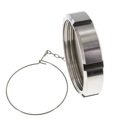 Blindwartel Rd110 X 1/4'' DN 80 RVS 1.4404 NBR DIN 11851 FDA 21 met Ketting