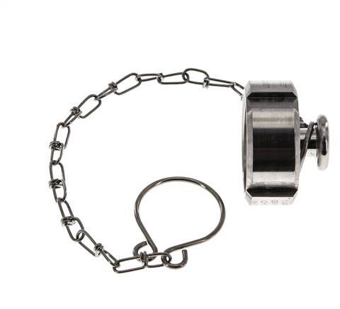 Blindwartel Rd34 X 1/8'' DN 15 RVS 1.4301 NBR DIN 11851 FDA 21 met Ketting