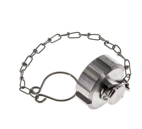 Blindwartel Rd34 X 1/8'' DN 15 RVS 1.4301 NBR DIN 11851 FDA 21 met Ketting