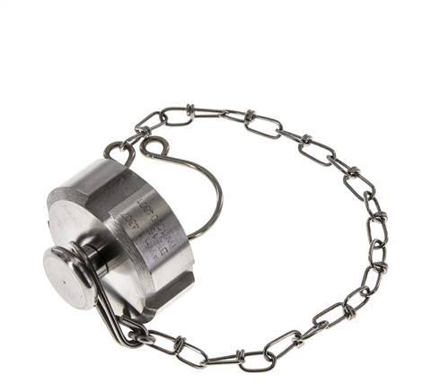 Blindwartel Rd34 X 1/8'' DN 15 RVS 1.4301 NBR DIN 11851 FDA 21 met Ketting