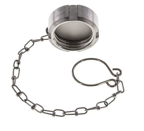 Blindwartel Rd34 X 1/8'' DN 15 RVS 1.4301 NBR DIN 11851 FDA 21 met Ketting