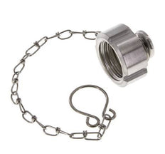 Cap Nut Rd28 X 1/8'' DN 10 Stainless Steel 1.4301 NBR DIN 11851 FDA 21 with Chain