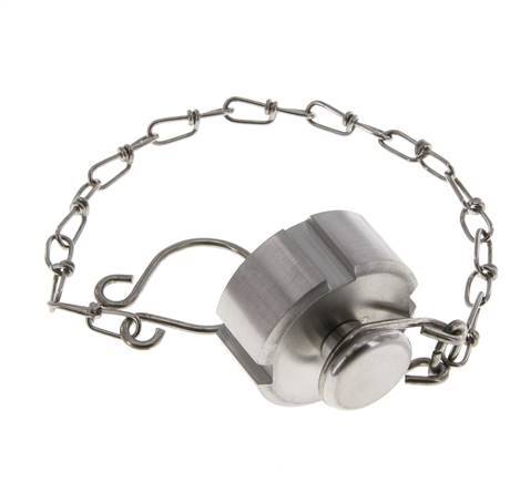 Blindwartel Rd28 X 1/8'' DN 10 RVS 1.4301 NBR DIN 11851 FDA 21 met Ketting