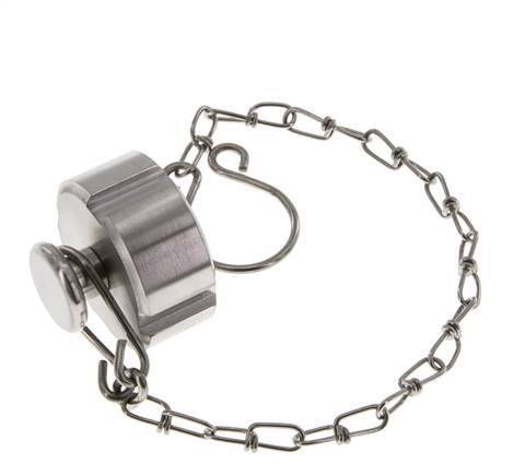 Blindwartel Rd28 X 1/8'' DN 10 RVS 1.4301 NBR DIN 11851 FDA 21 met Ketting