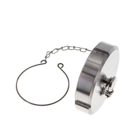 Blindwartel Rd78 X 1/6'' DN 50 RVS 1.4404 NBR DIN 11851 FDA 21 met Ketting