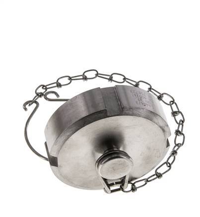 Cap Nut Rd58 X 1/6'' DN 32 Stainless Steel 1.4404 NBR DIN 11851 FDA 21 with Chain
