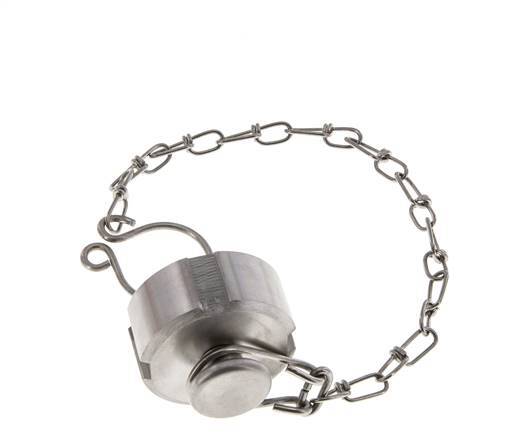 Blindwartel Rd28 X 1/8'' DN 10 RVS 1.4404 NBR DIN 11851 FDA 21 met Ketting