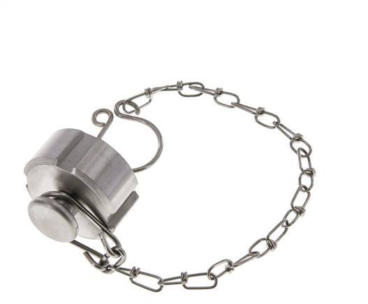 Blindwartel Rd28 X 1/8'' DN 10 RVS 1.4404 NBR DIN 11851 FDA 21 met Ketting