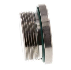 Plug M42 X 2 RVS FKM met binnenzeskant 250 bar (3512.5psi)