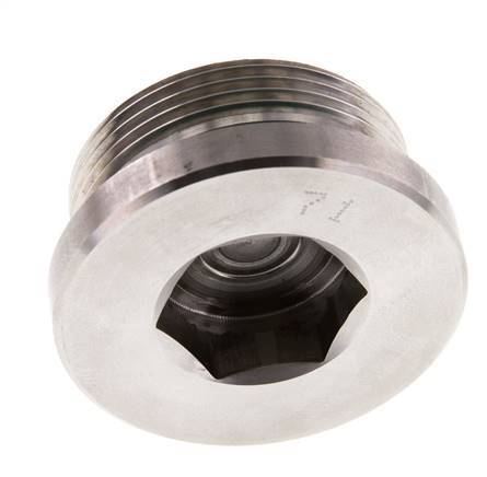 Plug M42 X 2 RVS FKM met binnenzeskant 250 bar (3512.5psi)