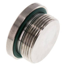 Plug M42 X 2 RVS FKM met binnenzeskant 250 bar (3512.5psi)