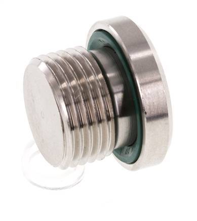 Plug M18 X 1.5 RVS FKM met binnenzeskant 400 bar (5620.0psi)