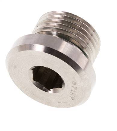 Plug M18 X 1.5 RVS FKM met binnenzeskant 400 bar (5620.0psi)