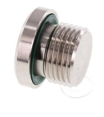 Plug M18 X 1.5 RVS FKM met binnenzeskant 400 bar (5620.0psi)