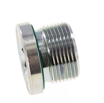 Plug M24 X 1.5 Staal FKM met binnenzeskant 400 bar (5620.0psi)