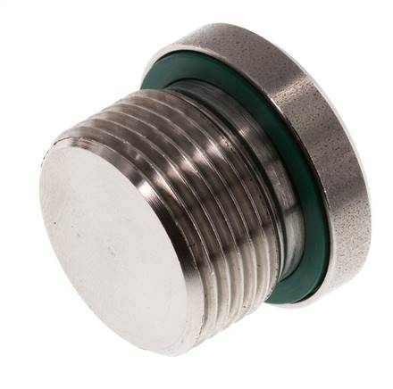 Plug M22 X 1.5 RVS FKM met binnenzeskant 400 bar (5620.0psi)