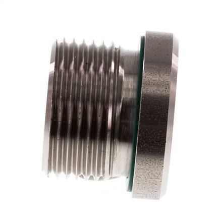 Plug M22 X 1.5 RVS FKM met binnenzeskant 400 bar (5620.0psi)
