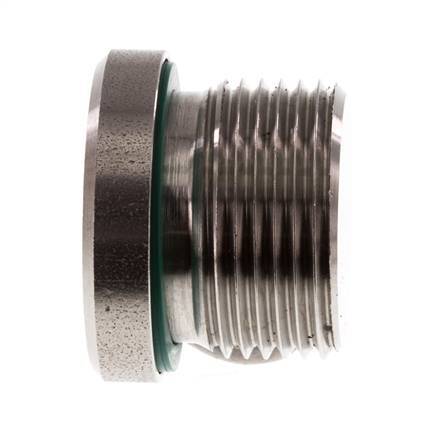 Plug M22 X 1.5 RVS FKM met binnenzeskant 400 bar (5620.0psi)