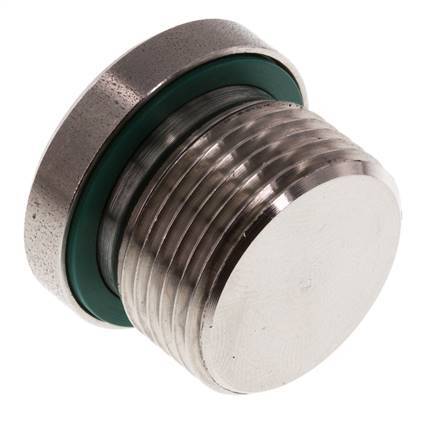 Plug M22 X 1.5 RVS FKM met binnenzeskant 400 bar (5620.0psi)
