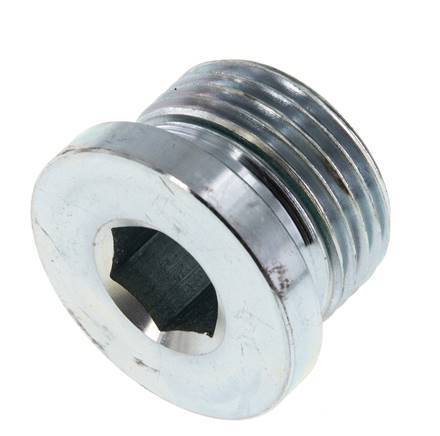 Plug M27 X 2 Staal FKM met binnenzeskant 400 bar (5620.0psi)