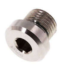 Plug M10 X 1 RVS FKM met binnenzeskant 400 bar (5620.0psi)