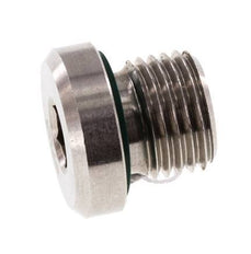 Plug M10 X 1 Stainless steel FKM with Internal Hex 400bar (5620.0psi)
