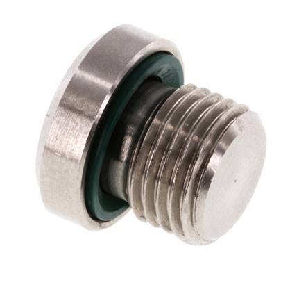 Plug M10 X 1 RVS FKM met binnenzeskant 400 bar (5620.0psi)