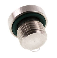 Plug M10 X 1 RVS FKM met binnenzeskant 400 bar (5620.0psi)