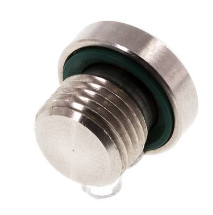Plug M10 X 1 RVS FKM met binnenzeskant 400 bar (5620.0psi)
